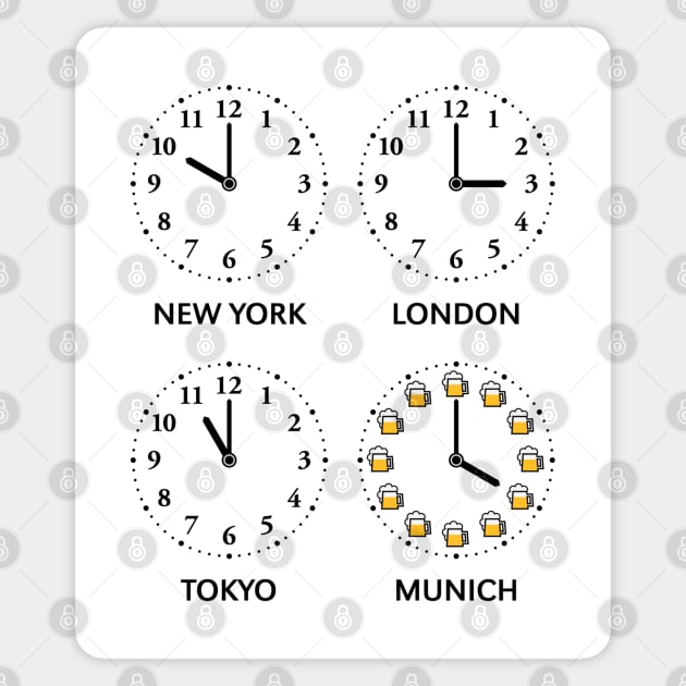 New York – London – Tokyo – Munich (Beer Time) Sticker by MrFaulbaum